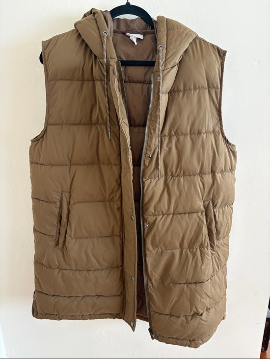 Zella Other - Women’s Hooded Puffer Vest - Tan
